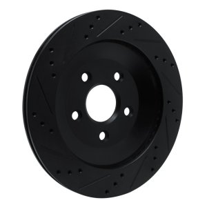 Ford Freestar Brake Rotor (1) - Rear Right - R1 Concepts - Drilled & Slotted - Black - `04-`07